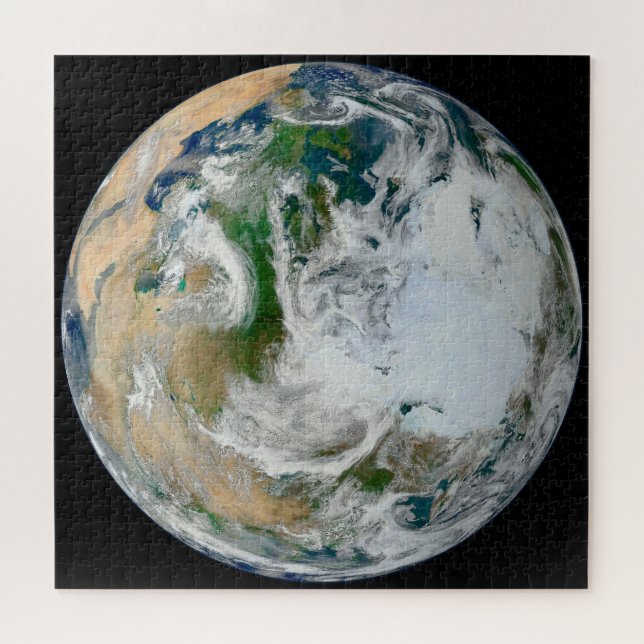 Earth Showing The Arctic, Europe And Asia. Jigsaw Puzzle (Horizontal)