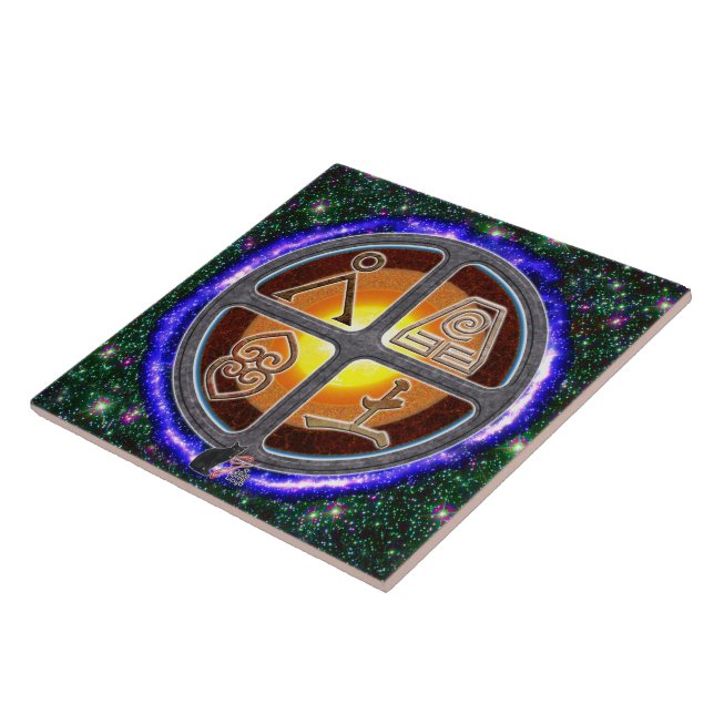 Earth Signs Ceramic Tile (Side)