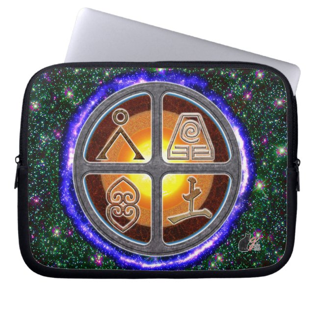 Earth Signs Laptop Sleeve (Front)
