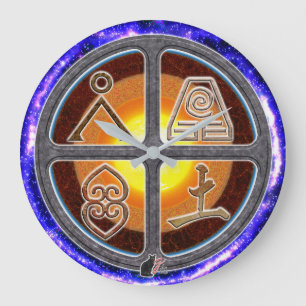 Earth Signs Large Clock