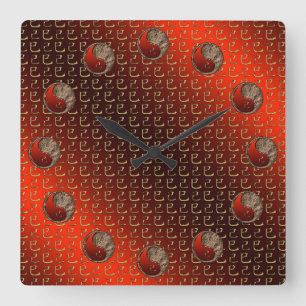 Earth Snake Square Wall Clock
