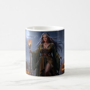 Earth Sorceress of the Moonlit Pumpkin Patch Coffee Mug