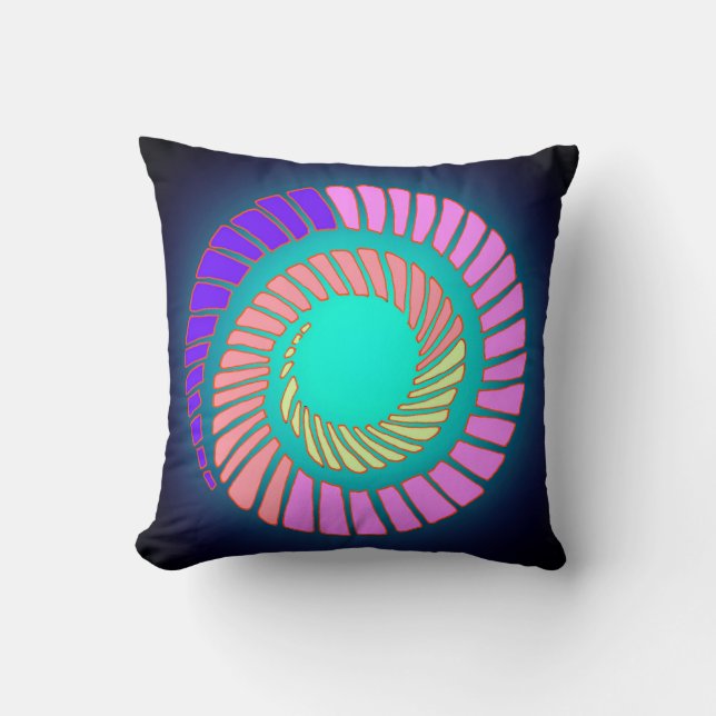 Earth Spiral Throw Pillow (Front)