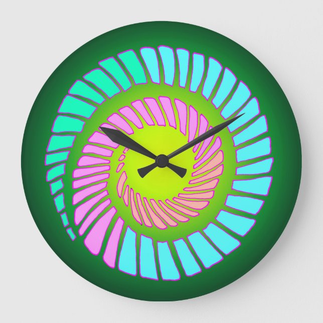 Earth Spiral Wall Clock (Front)