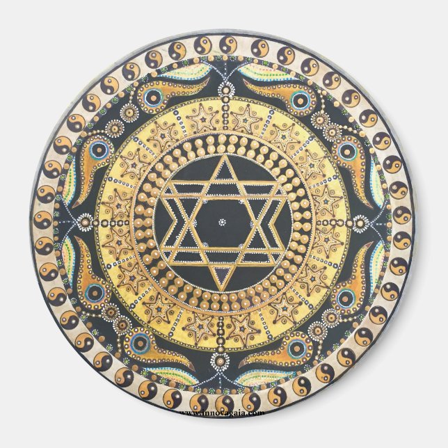 Earth Star Chakra Mandala Magnet (Front)