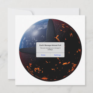 Earth Storage Almost Full Holiday Card
