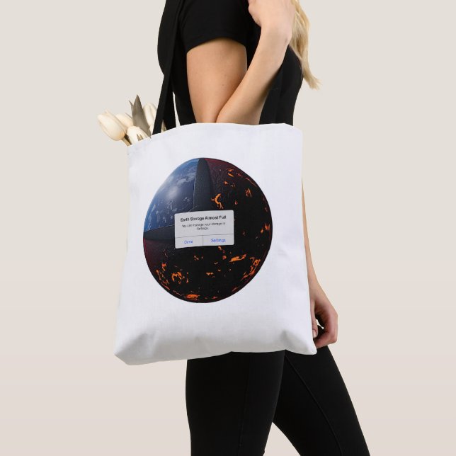 Earth Storage Almost Full Tote Bag (Close Up)