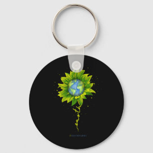 Earth Sunflower Planet Save The Planet Earth Day Key Ring