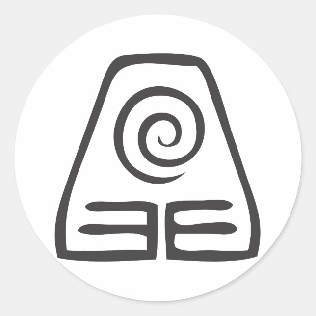 Earth Symbol Classic Round Sticker (Front)