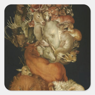 Earth, Terra, 1570 by Giuseppe Arcimboldo Square Sticker