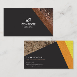 Earth Texture Excavation Contractor Business Card