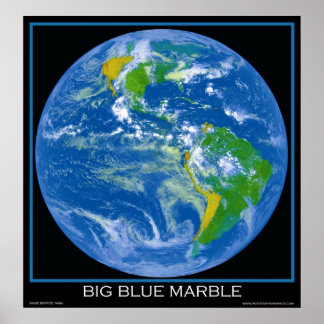 Earth - The Big Blue Marble - Posters From Space