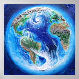 Earth, the blue planet poster