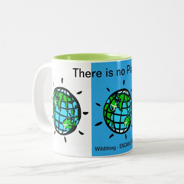 EARTH - There is no Planet B - Conservation -  Two-Tone Coffee Mug (Front Left)