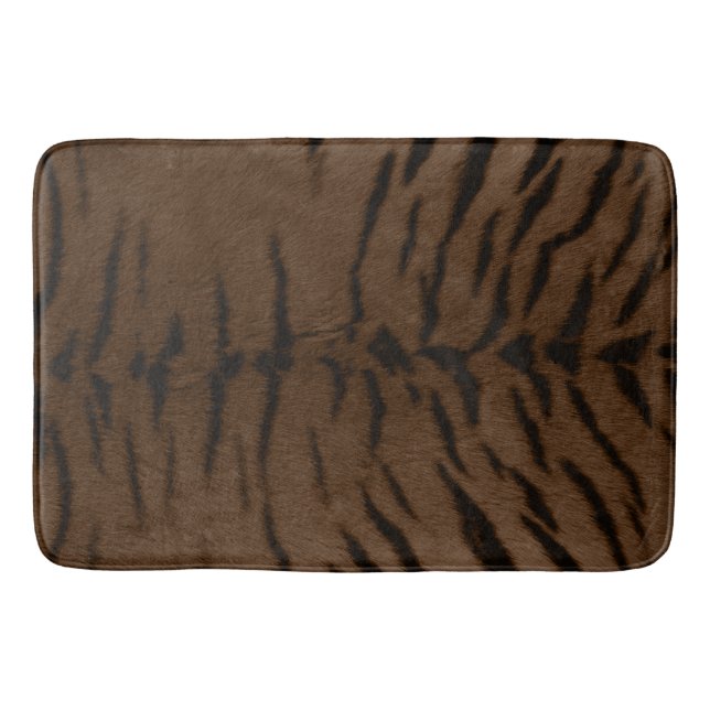 Earth Tiger Skin Print Bath Mat (Front)