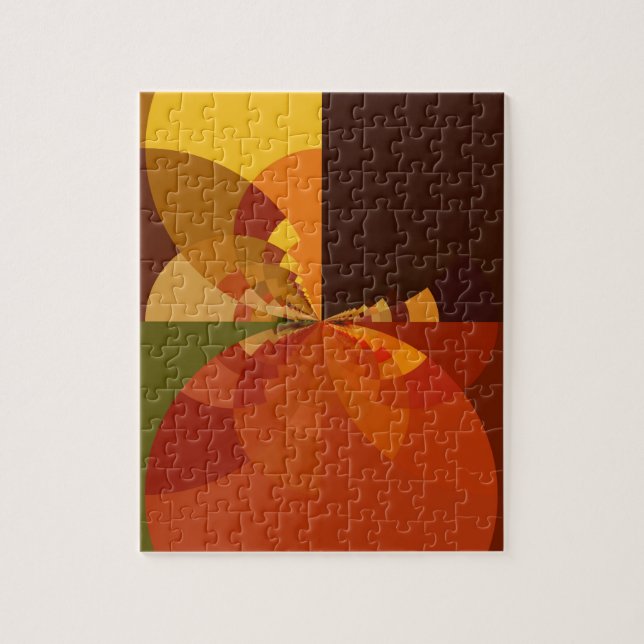 Earth Tone Abstract Colour Art Print Design Jigsaw Puzzle (Vertical)