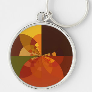 Earth Tone Abstract Colour Art Print Design Key Ring