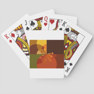 Earth Tone Abstract Colour Art Print Design Playing Cards