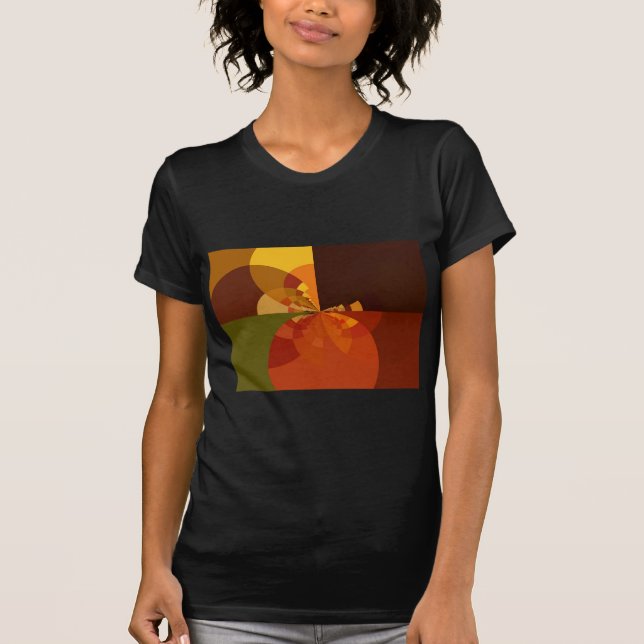 Earth Tone Abstract Colour Art Print Design T-Shirt (Front)