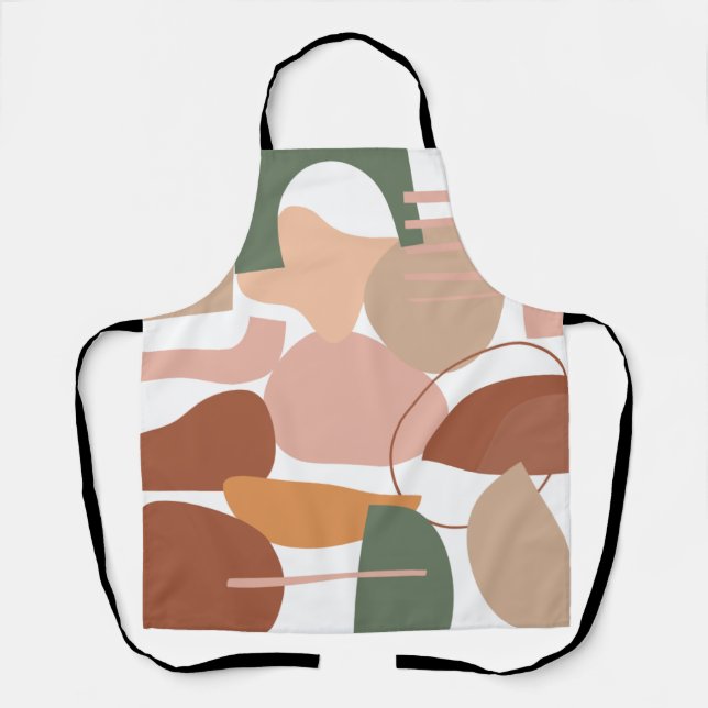 Earth Tone Abstract Pattern Apron (Front)