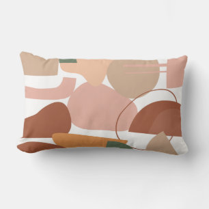 Earth Tone Abstract Pattern Lumbar Cushion