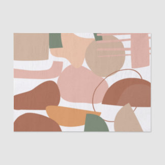 Earth Tone Abstract Pattern Tissue Paper