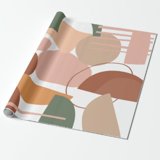 Earth Tone Abstract Pattern Wrapping Paper