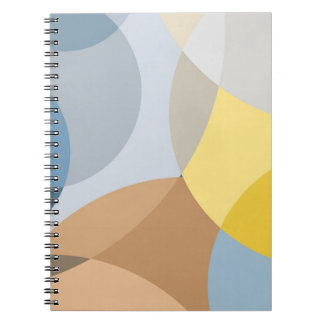 Earth Tone and Blue Geometric Circle Art Notebook