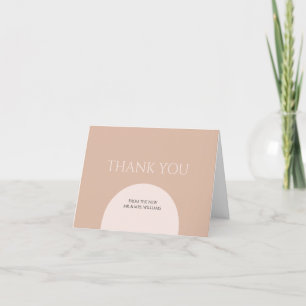 EARTH TONE ARCH WEDDING THANK YOU CARD