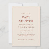 Earth Tone Baby Shower Invitation