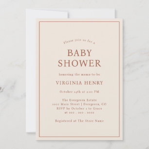 Earth Tone Baby Shower Invitation