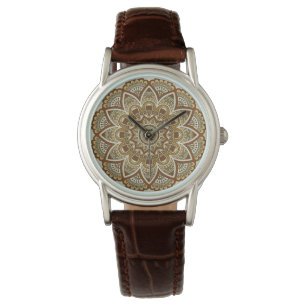Earth Tone Boho Style Mandala Women's Watch
