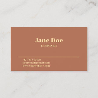 Earth Tone Business Cards: Minimalist Design Business Card