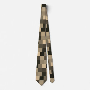 Earth Tone Digital Dazzle Camo Tie
