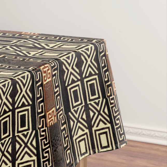 Earth-Tone Ethnic Tablecloth  (In Situ)