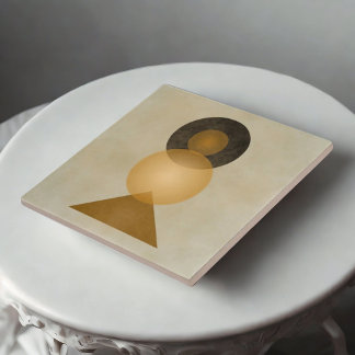 Earth Tone Geometric Aesthetic Ceramic Tiles