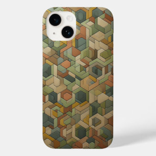 Earth Tone Geometric Hexagon Phone Case - Modern 