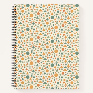 Earth Tone Geometry with Muted Teal Accent Notebook