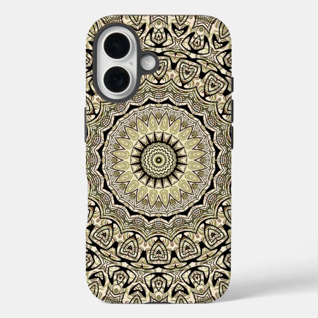 Earth Tone Mandala Intricate Geometric Patterns Case-Mate iPhone Case (Back)