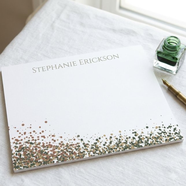 Earth Tone Paint Splatter Abstract Stationary Notepad (Earth tone abstract splatter notepad, perfect for stylish daily notes or a thoughtful gift.)