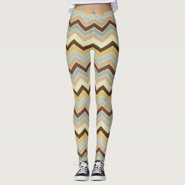 Earth Tone Pattern Leggings (Front)