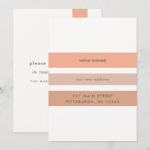 Earth Tone Stripes Change of Address Moving