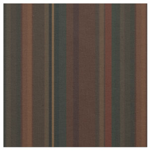 Earth Tone Vertical Stripes in Rust, Teal & Forest Fabric