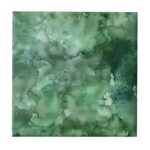 Earth Tone Watercolor Pattern Ceramic Tile