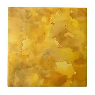 Earth Tone Watercolor Pattern Ceramic Tile