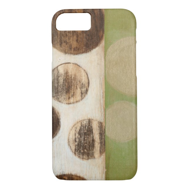 Earth Tone Wood Panel Painting with Circles Case-Mate iPhone Case (Back)