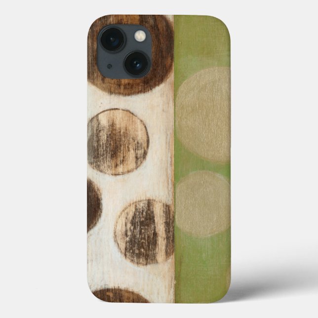 Earth Tone Wood Panel Painting with Circles Case-Mate iPhone Case (Back)