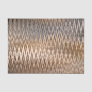 Earth Tone Zigzag Wavy Pattern  Tissue Paper