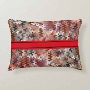 Earth Toned Multicolored Abstract Pattern Decorative Cushion
