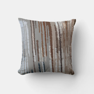 Earth Toned Multicolored Stripe Pattern Cushion